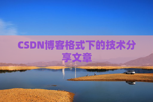 CSDN博客格式下的技术分享文章